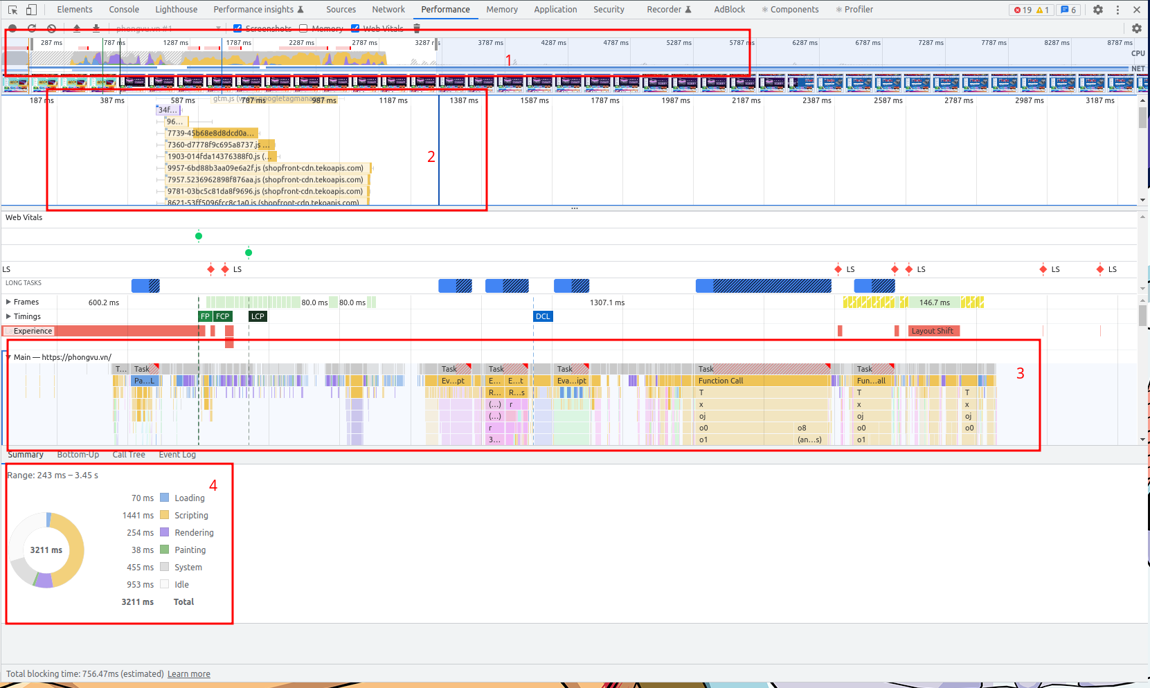 Performance in Google Chrome